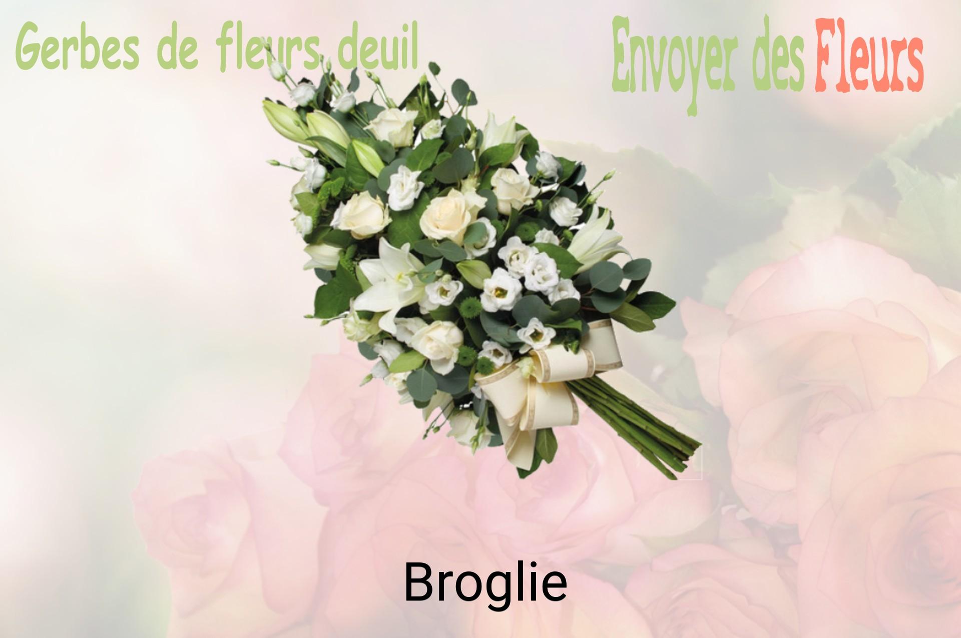 Gerbe de fleurs de deuil livrée à Broglie